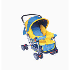 黄蓝婴儿车