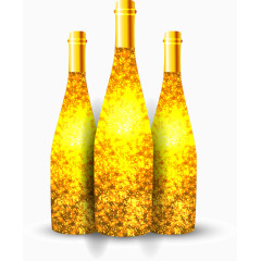 创意金黄酒瓶