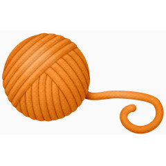 橙色毛线团