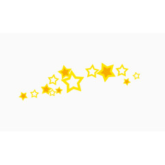 一串黄色闪亮的星星