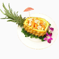 菠萝水果拼盘png图片
