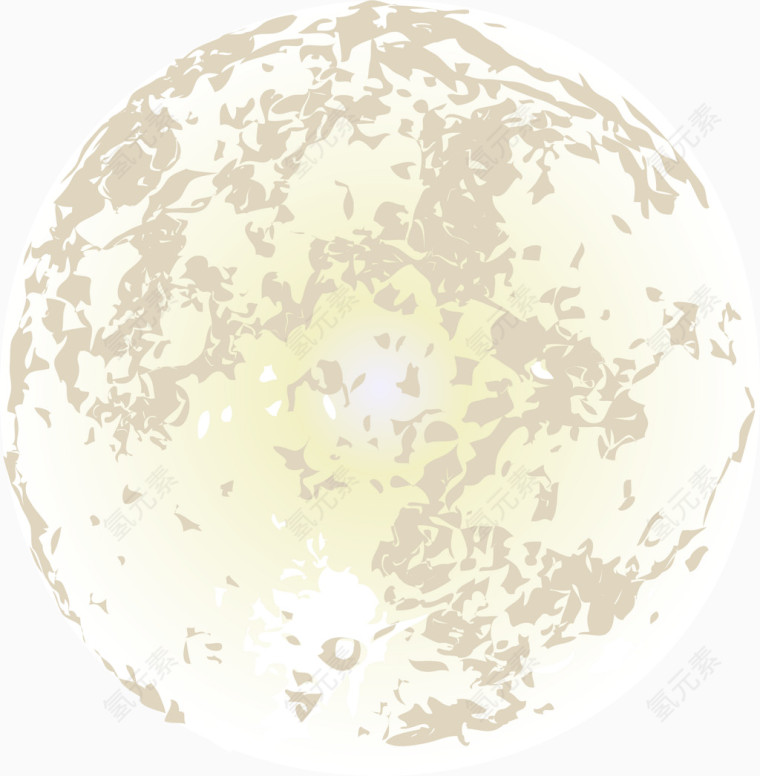 立体月球恒星矢量图