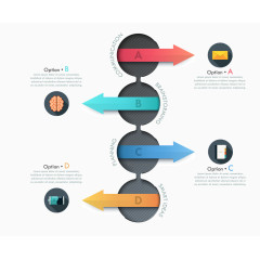 矢量箭头信息图表