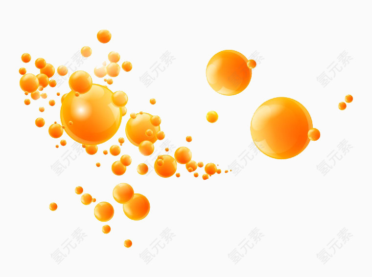 橙色泡泡装饰
