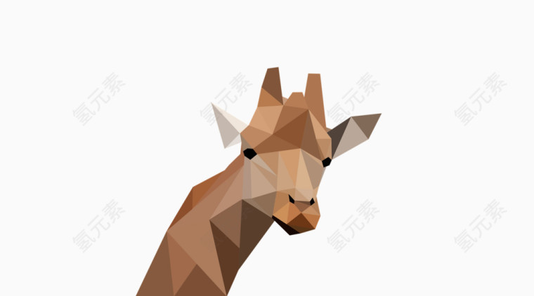 棕色的长颈鹿