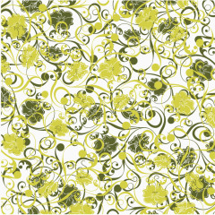 黄绿色花海图案