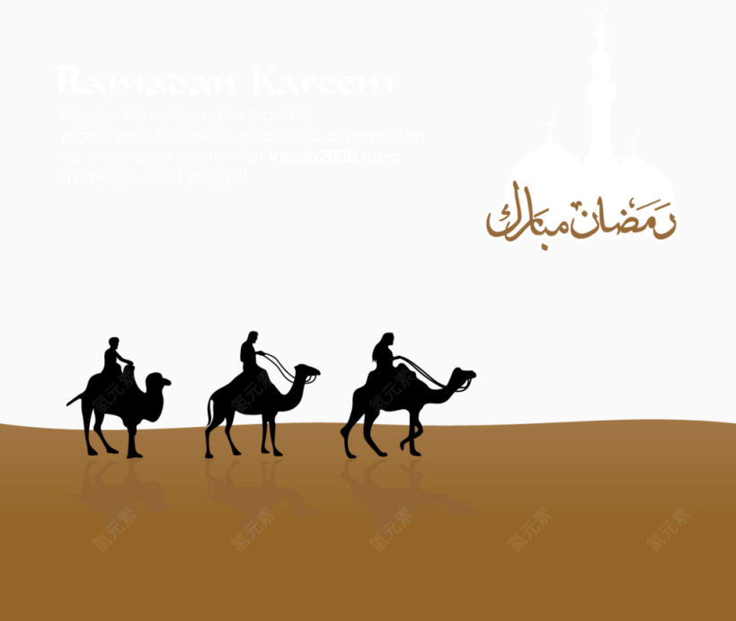 矢量沙漠中的骆驼下载