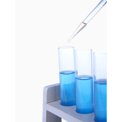 蓝色化学实验滴管