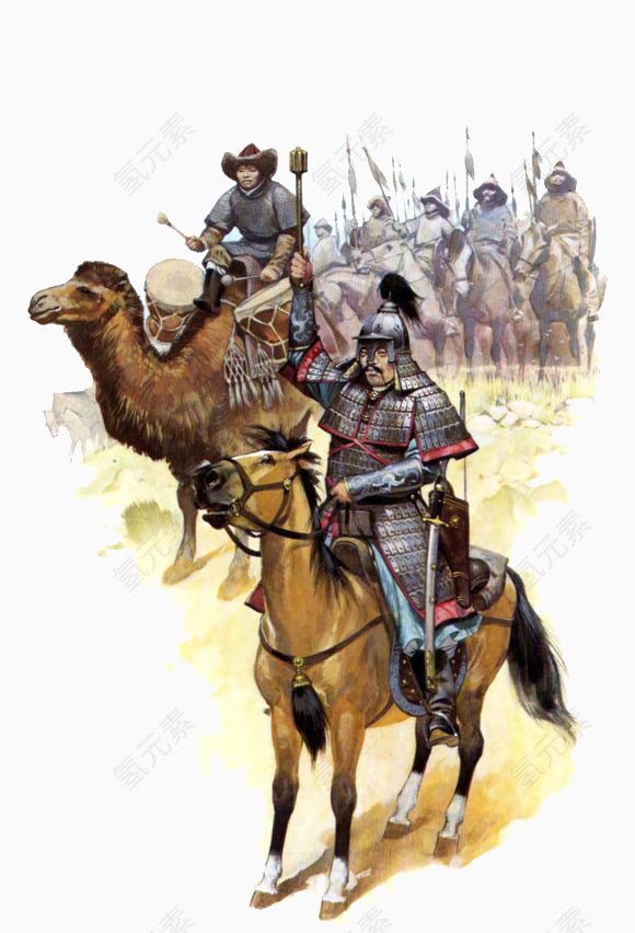 蒙古古代士兵战争图