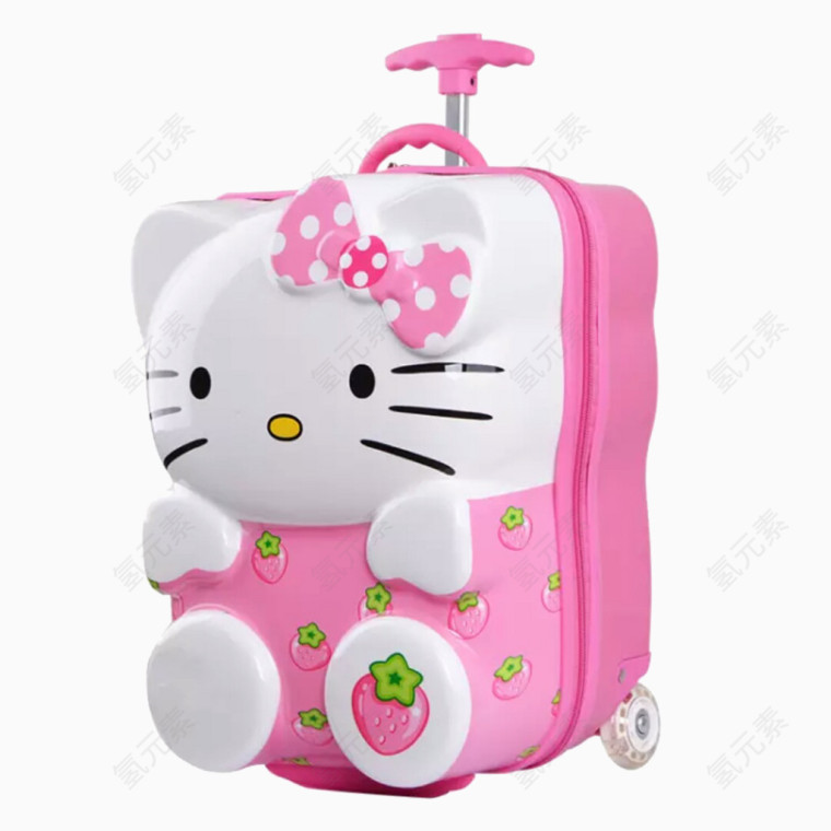粉红色猫行李箱