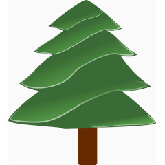 绿色可爱的圣诞树手绘