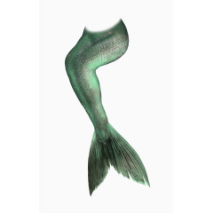 绿色鱼人尾巴装饰图案