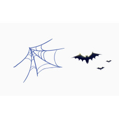 卡通蝙蝠蜘蛛网