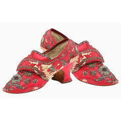 红色花纹鞋子