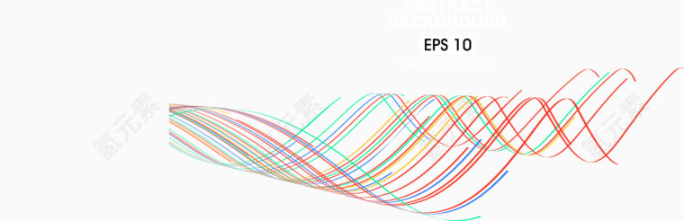 装饰彩色科技波浪线条