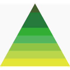 矢量创意设计深绿色三角形统计数据图