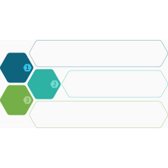 ppt竖向3分类卡六边形