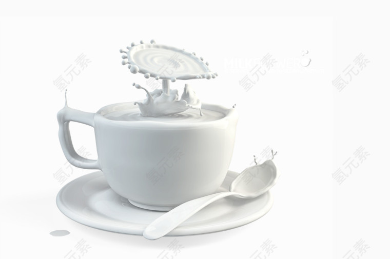 白色咖啡牛奶