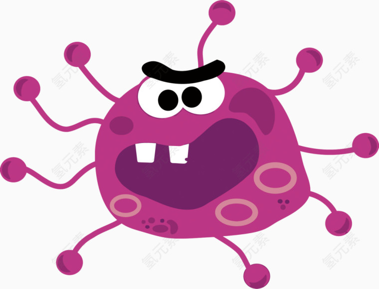 矢量紫色病毒