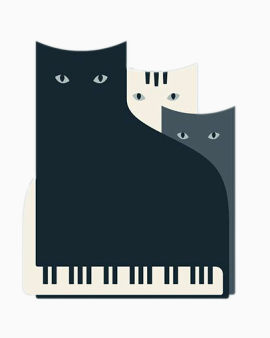 黑猫白猫灰猫与钢琴