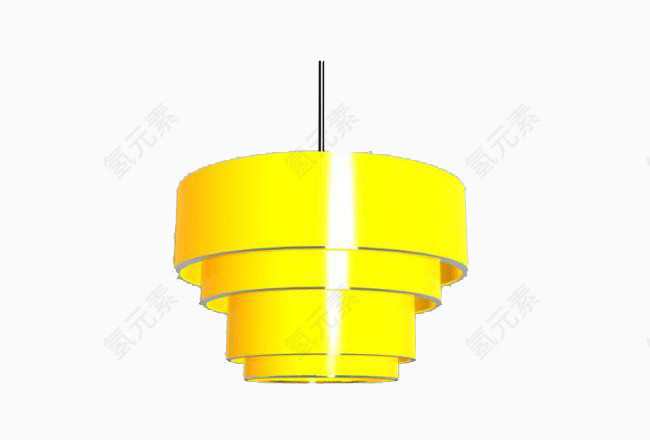 黄色螺旋式吊灯