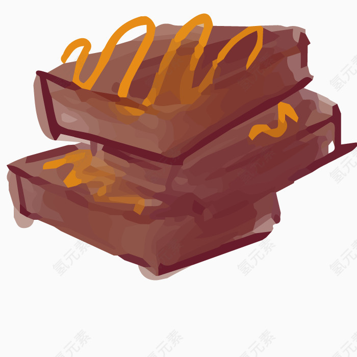 矢量绘画巧克力食物
