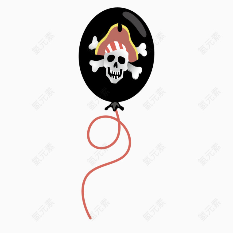 黑色质感欧美海盗气球