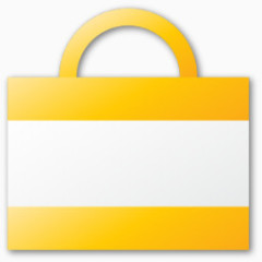黄色购物袋图标