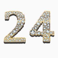 24钻石字