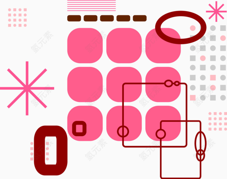矢量现代几何图案