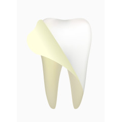 矢量白色黄色牙齿结构图元素图案