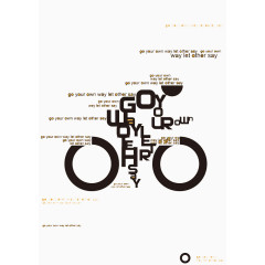 创意设计自行车小人英文字组合