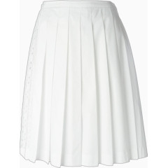白色百褶半身裙