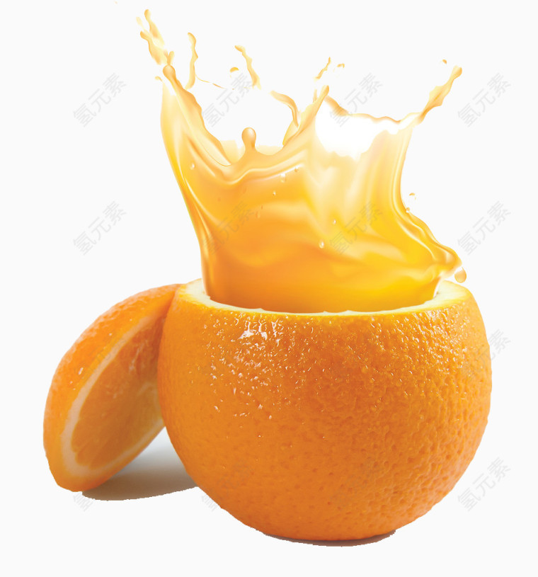 欲滴的新鲜橙汁