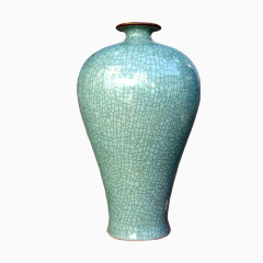 青色复古花瓶