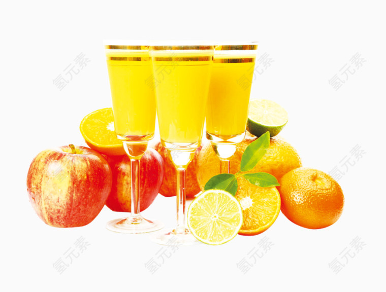 水杯橙汁