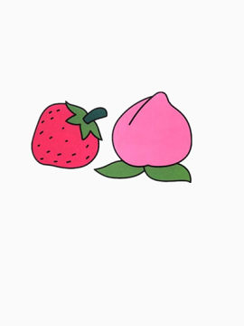 草莓和桃子