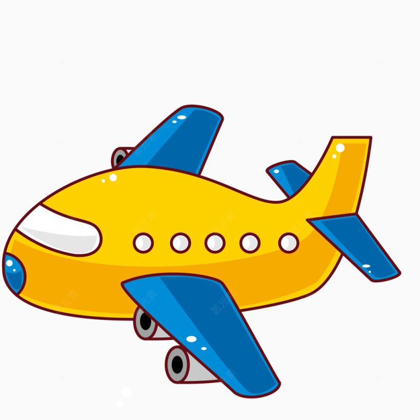 卡通飞机玩具矢量图下载