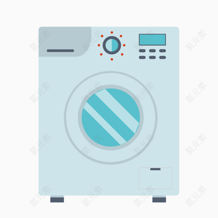 矢量卡通全自动洗衣机
