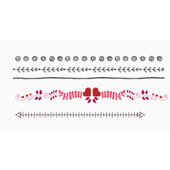 花边矢量分割线条