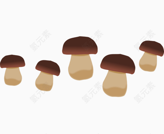 一排小蘑菇
