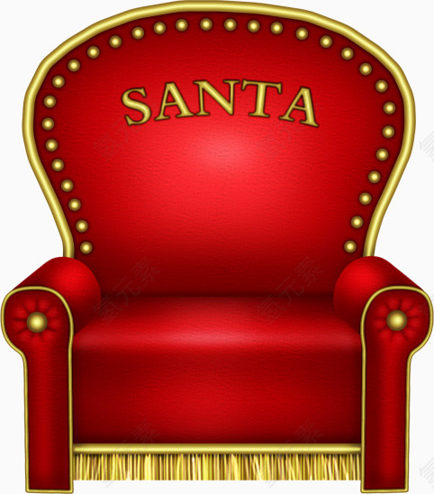 卡通红色沙发单人座椅