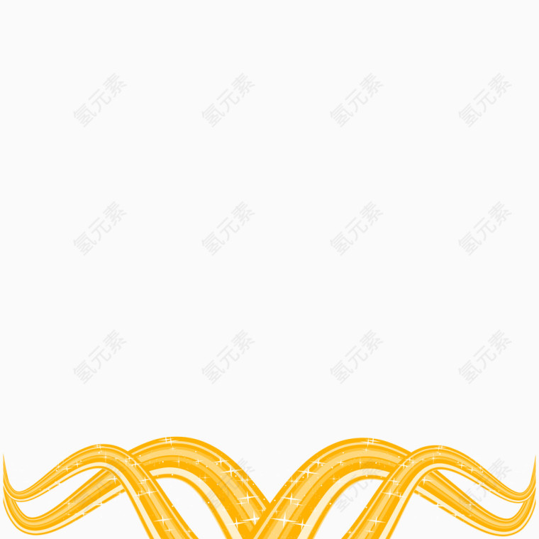 黄色丝带花纹图片素材