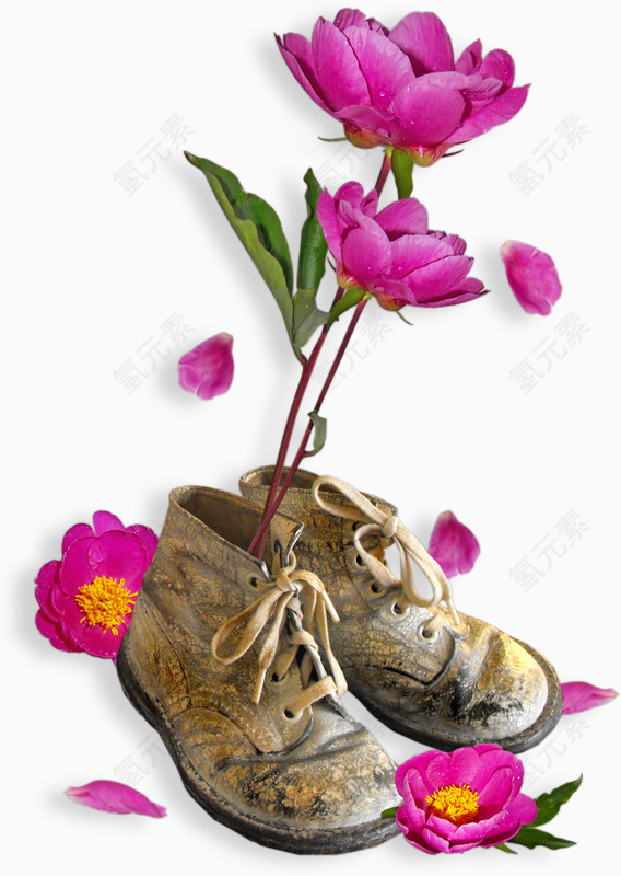 鞋子上的花朵