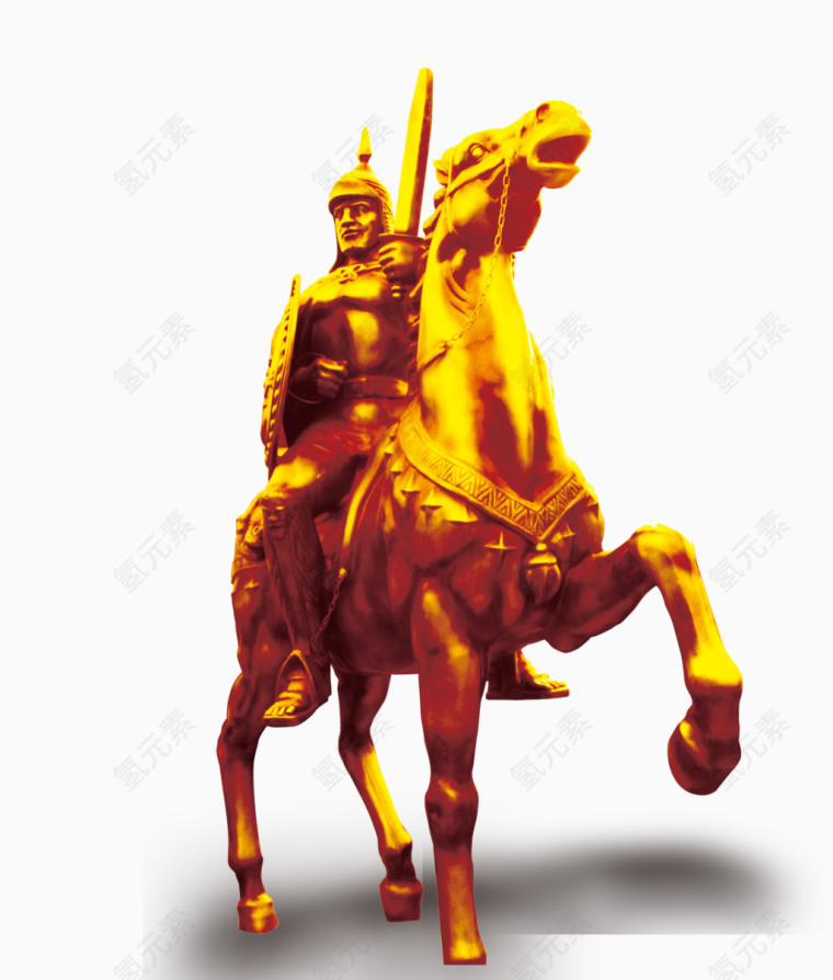 骑士与马雕像
