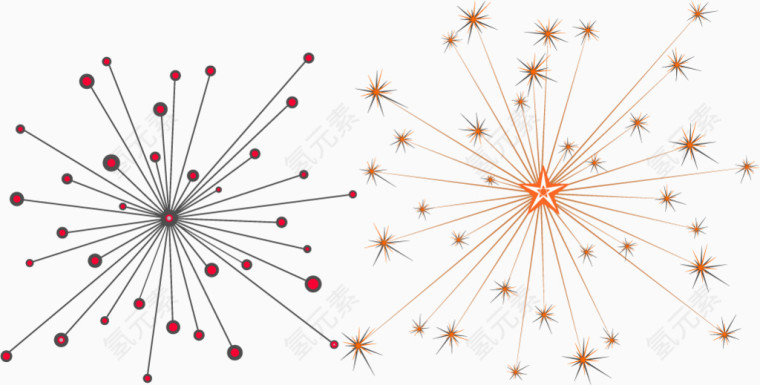 矢量图流星线条