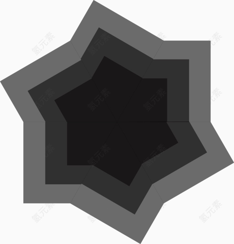 矢量创意设计黑色几何不规则六角形图
