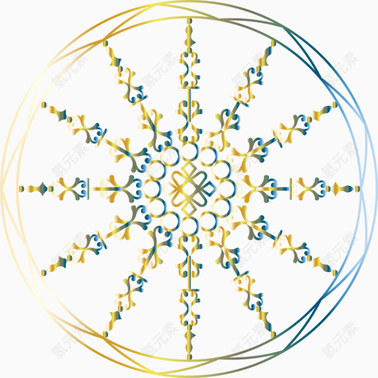 矢量手绘花纹边框