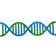 蓝绿色可爱DNA矢量双螺旋图形