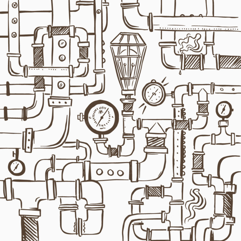 矢量手绘管道下载
